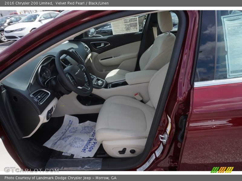 Velvet Red Pearl / Black/Linen 2016 Chrysler 200 Limited