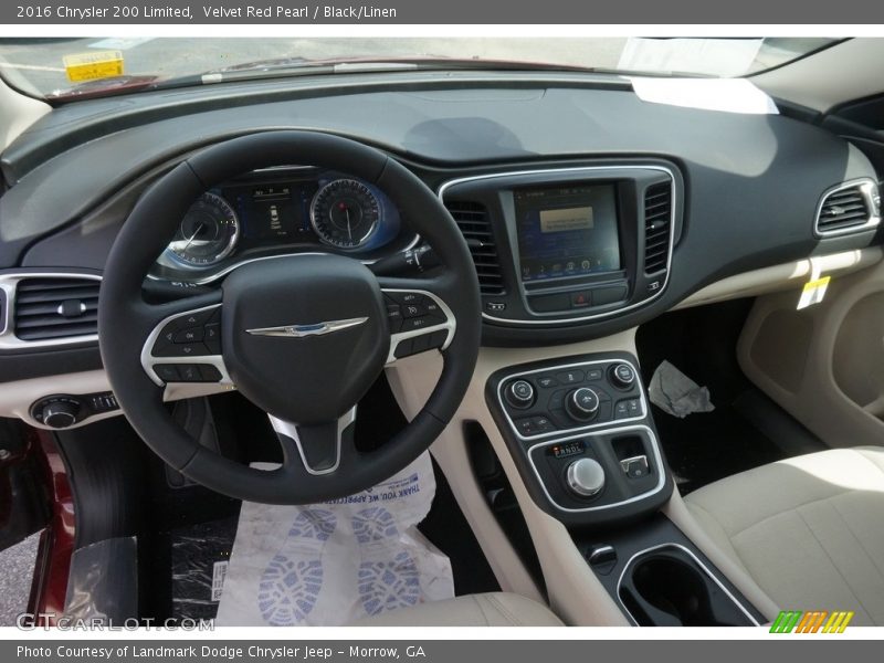 Velvet Red Pearl / Black/Linen 2016 Chrysler 200 Limited
