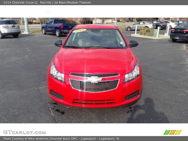 Red Hot / Jet Black/Medium Titanium 2014 Chevrolet Cruze LS