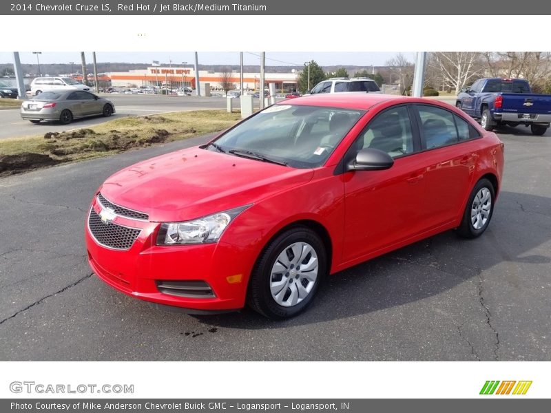 Red Hot / Jet Black/Medium Titanium 2014 Chevrolet Cruze LS