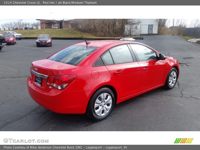 Red Hot / Jet Black/Medium Titanium 2014 Chevrolet Cruze LS