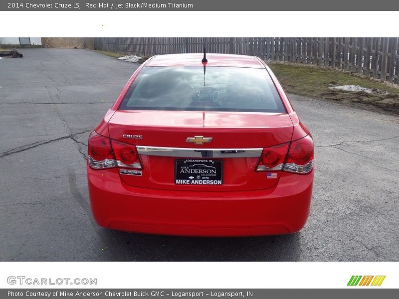 Red Hot / Jet Black/Medium Titanium 2014 Chevrolet Cruze LS