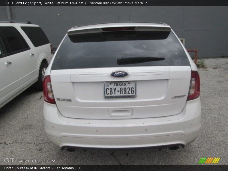 White Platinum Tri-Coat / Charcoal Black/Silver Smoke Metallic 2011 Ford Edge Sport