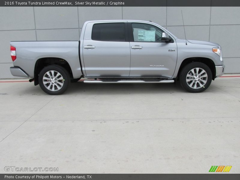 Silver Sky Metallic / Graphite 2016 Toyota Tundra Limited CrewMax