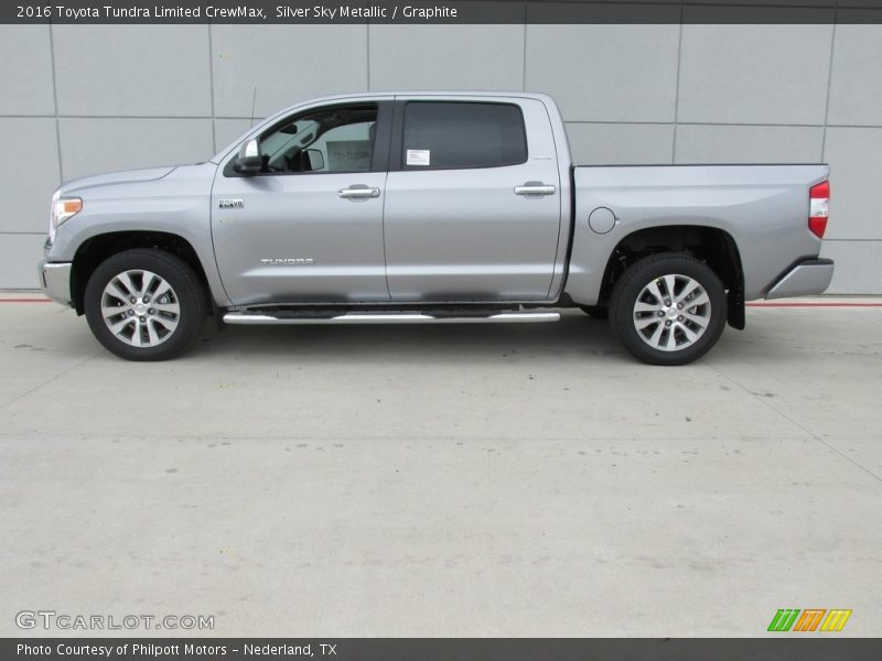 Silver Sky Metallic / Graphite 2016 Toyota Tundra Limited CrewMax