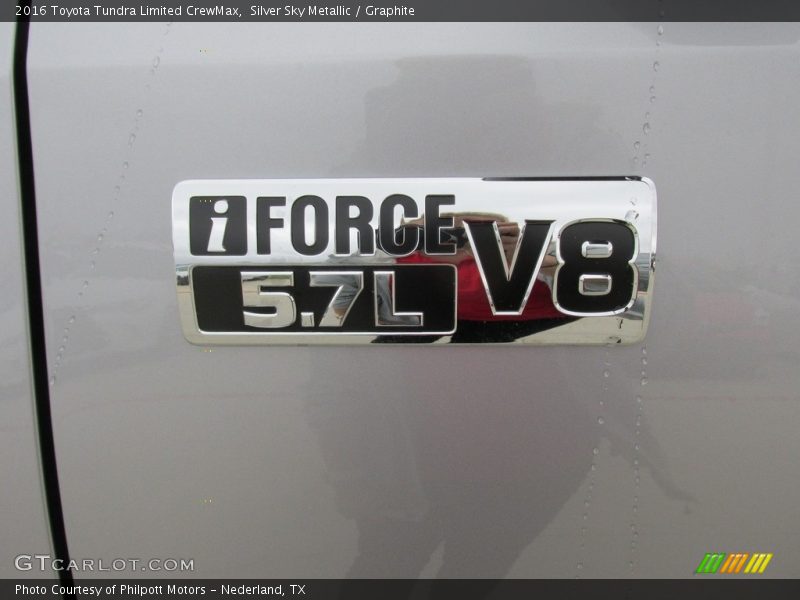 Silver Sky Metallic / Graphite 2016 Toyota Tundra Limited CrewMax