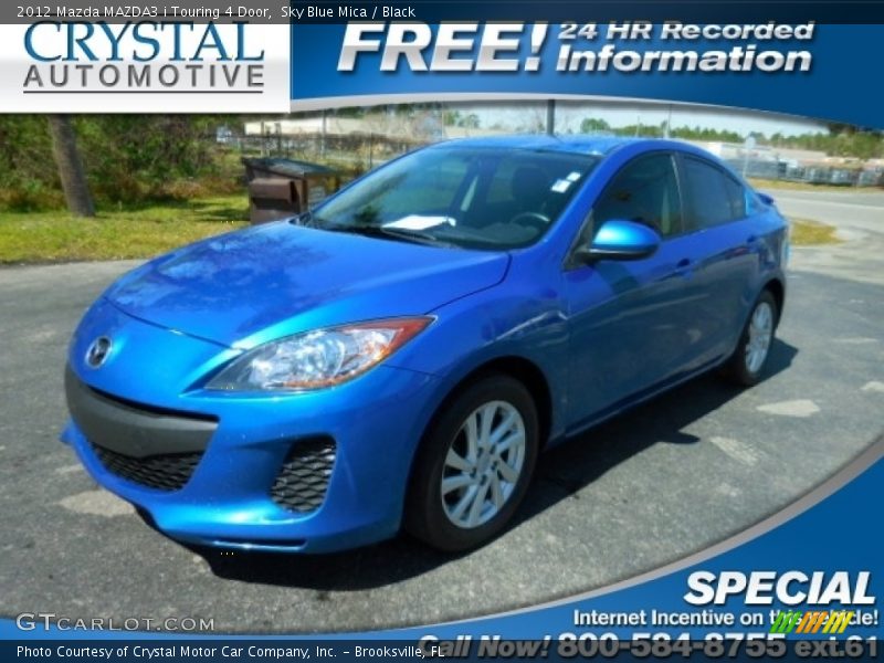 Sky Blue Mica / Black 2012 Mazda MAZDA3 i Touring 4 Door