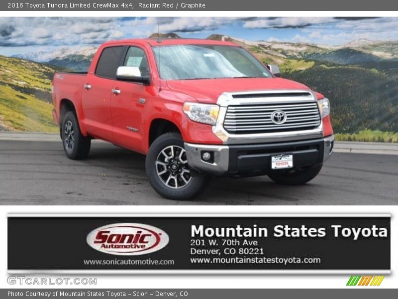 Radiant Red / Graphite 2016 Toyota Tundra Limited CrewMax 4x4