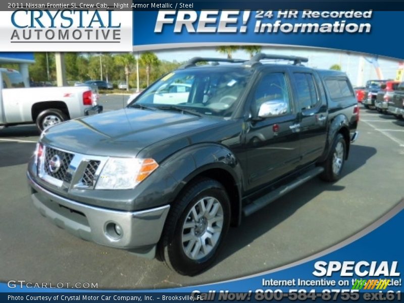 Night Armor Metallic / Steel 2011 Nissan Frontier SL Crew Cab