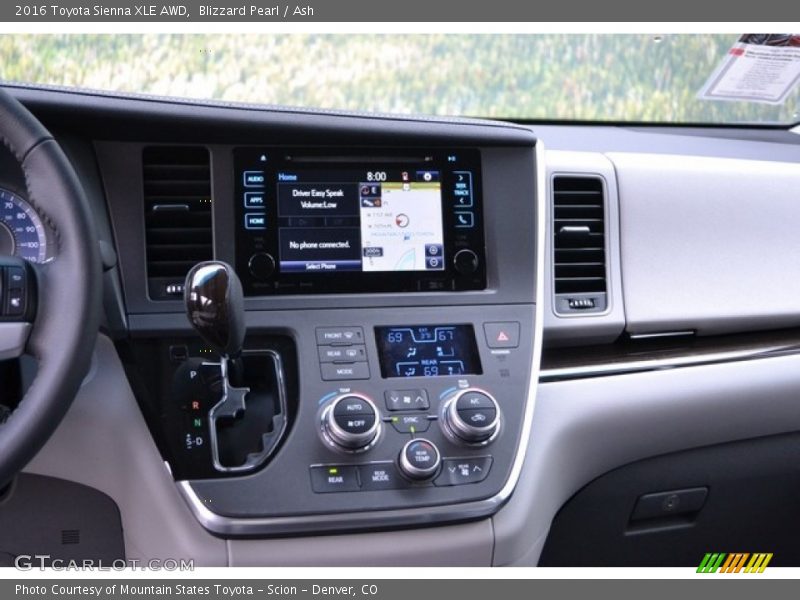 Blizzard Pearl / Ash 2016 Toyota Sienna XLE AWD