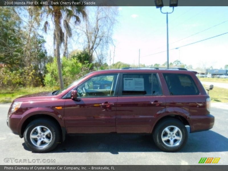 Dark Cherry Pearl / Saddle 2008 Honda Pilot EX 4WD