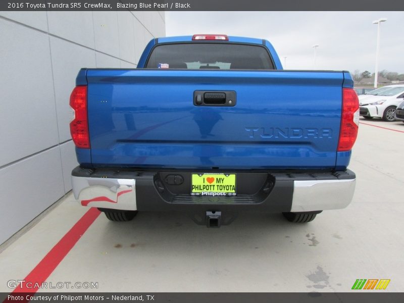 Blazing Blue Pearl / Black 2016 Toyota Tundra SR5 CrewMax