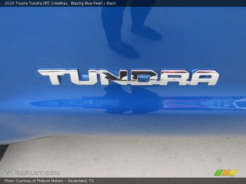 Blazing Blue Pearl / Black 2016 Toyota Tundra SR5 CrewMax