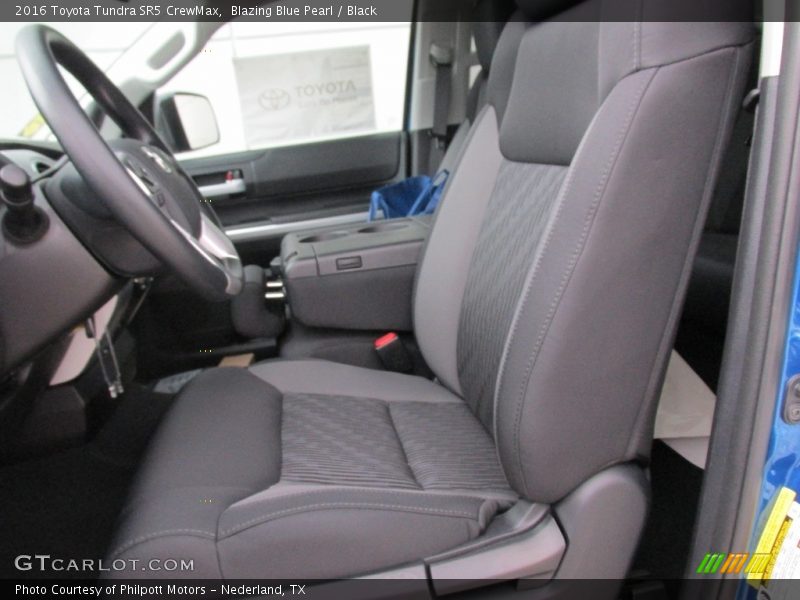 Blazing Blue Pearl / Black 2016 Toyota Tundra SR5 CrewMax