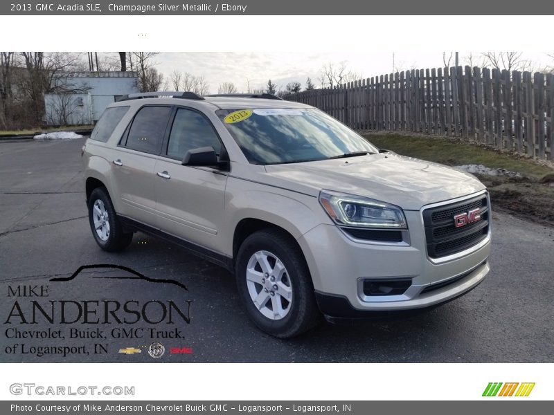Champagne Silver Metallic / Ebony 2013 GMC Acadia SLE