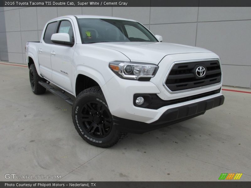 Super White / Cement Gray 2016 Toyota Tacoma TSS Double Cab