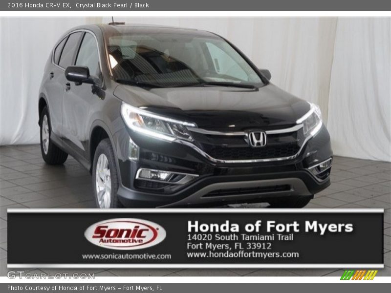 Crystal Black Pearl / Black 2016 Honda CR-V EX