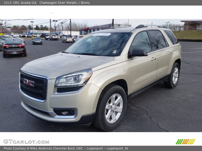 Champagne Silver Metallic / Ebony 2013 GMC Acadia SLE