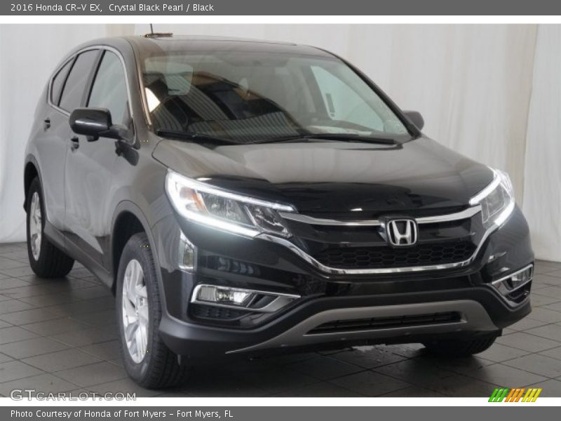 Crystal Black Pearl / Black 2016 Honda CR-V EX