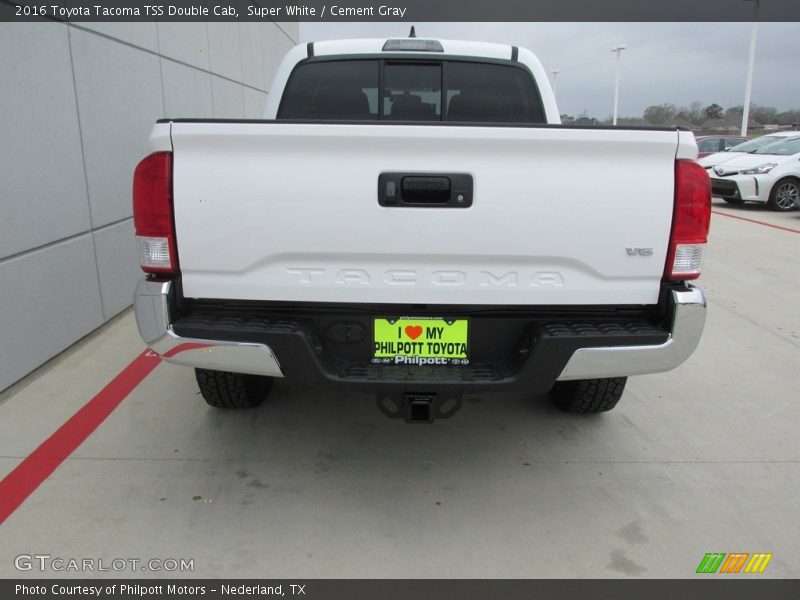 Super White / Cement Gray 2016 Toyota Tacoma TSS Double Cab