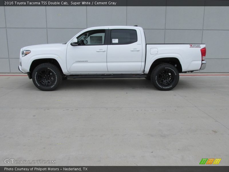 Super White / Cement Gray 2016 Toyota Tacoma TSS Double Cab