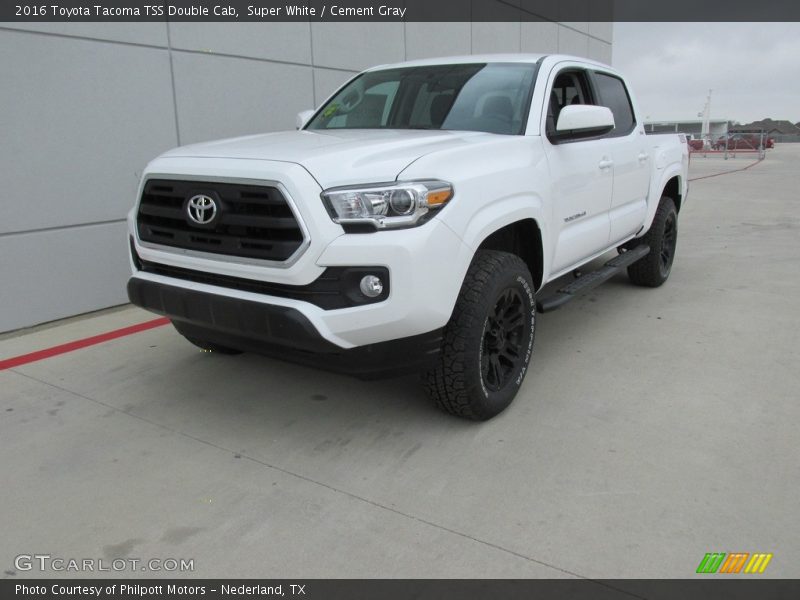 Super White / Cement Gray 2016 Toyota Tacoma TSS Double Cab