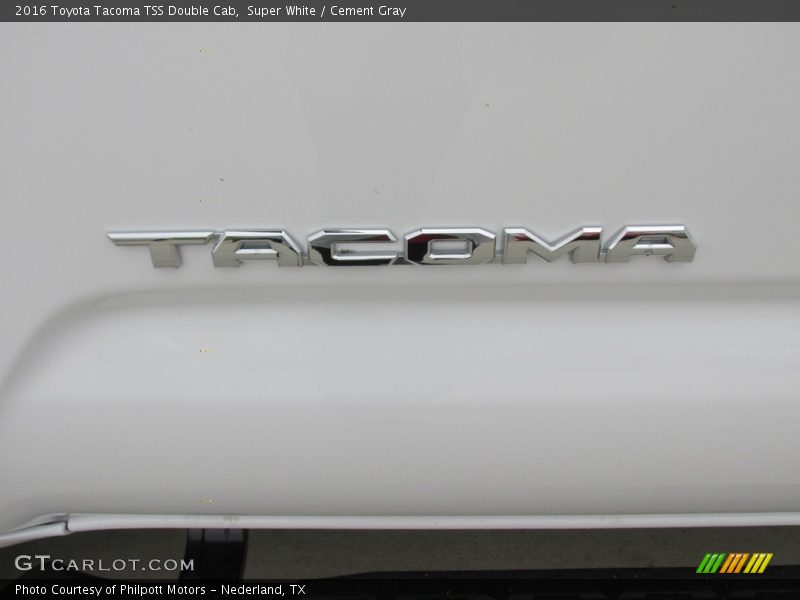 Super White / Cement Gray 2016 Toyota Tacoma TSS Double Cab
