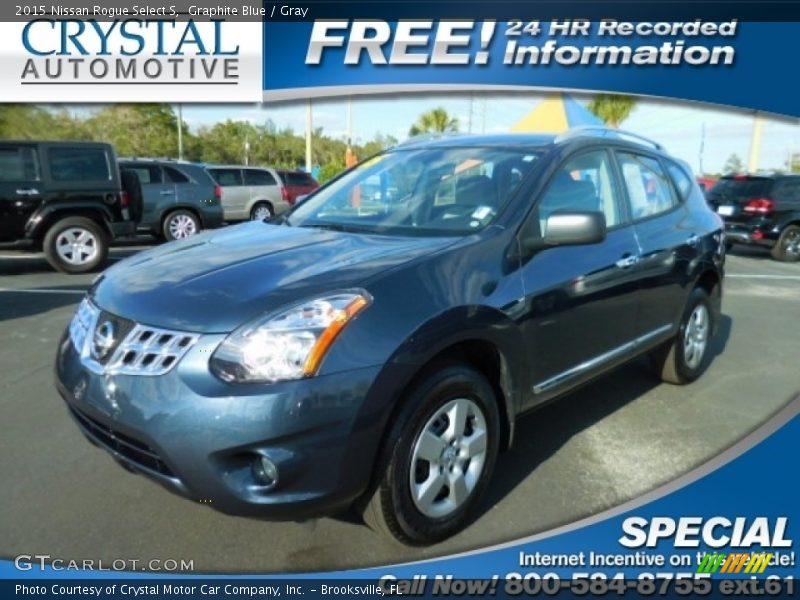 Graphite Blue / Gray 2015 Nissan Rogue Select S