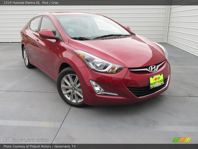 Red / Gray 2016 Hyundai Elantra SE