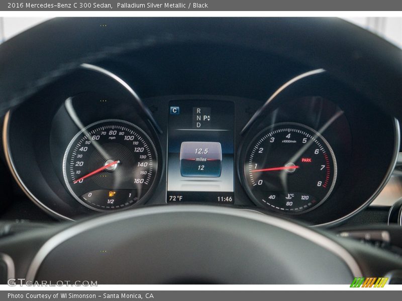 Palladium Silver Metallic / Black 2016 Mercedes-Benz C 300 Sedan