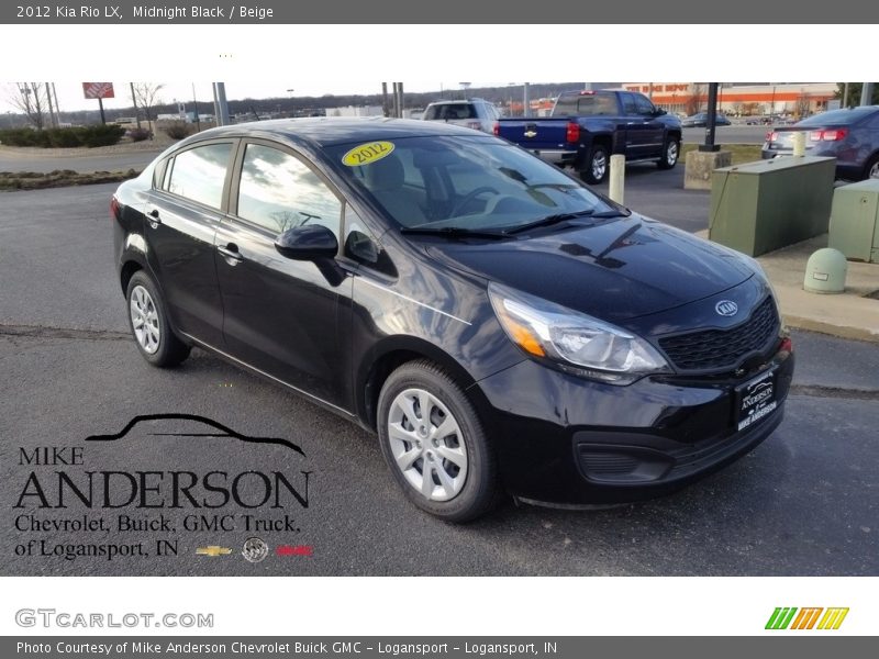 Midnight Black / Beige 2012 Kia Rio LX
