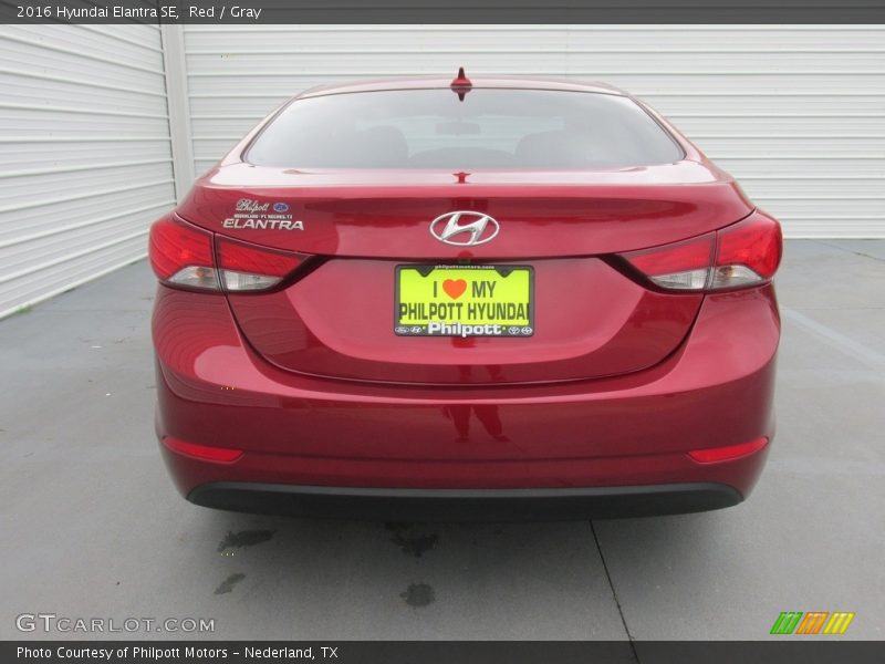 Red / Gray 2016 Hyundai Elantra SE