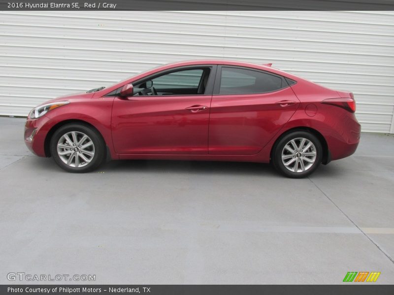 Red / Gray 2016 Hyundai Elantra SE