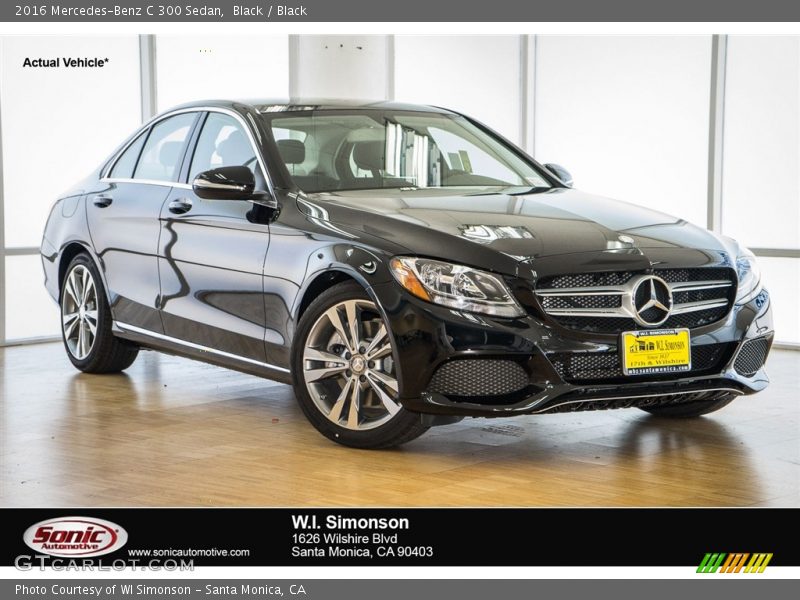 Black / Black 2016 Mercedes-Benz C 300 Sedan