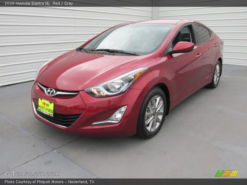 Red / Gray 2016 Hyundai Elantra SE