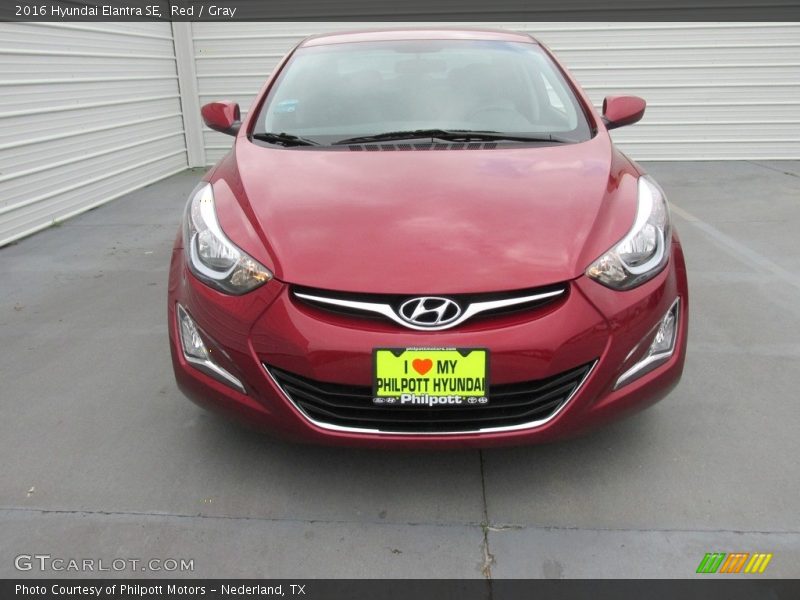 Red / Gray 2016 Hyundai Elantra SE