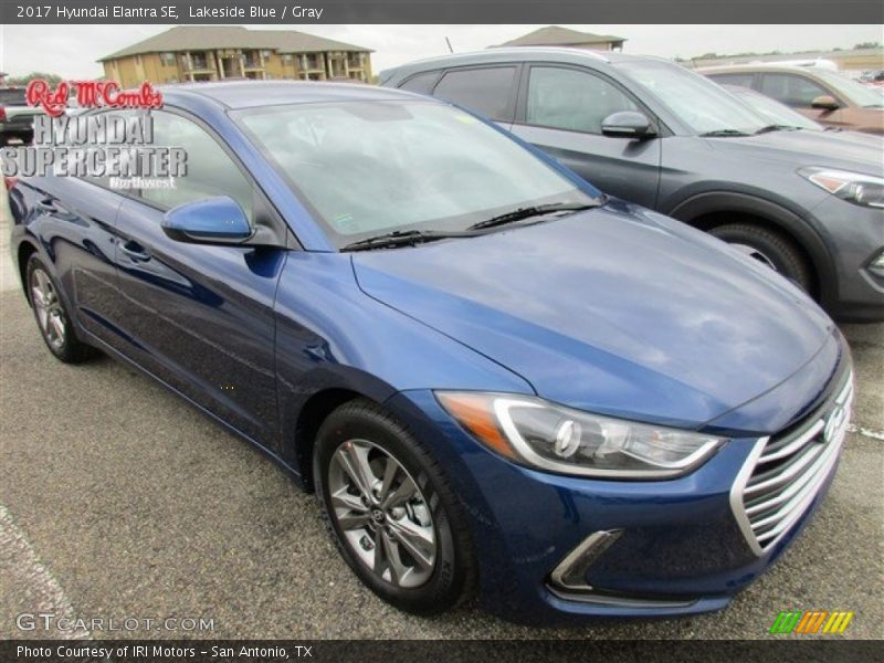 Lakeside Blue / Gray 2017 Hyundai Elantra SE