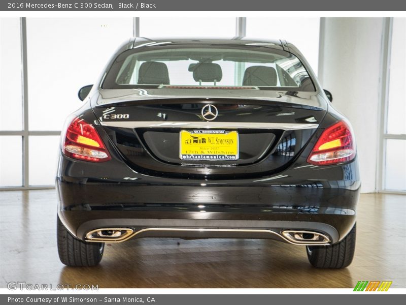 Black / Black 2016 Mercedes-Benz C 300 Sedan