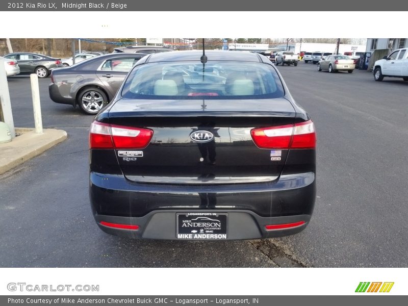 Midnight Black / Beige 2012 Kia Rio LX