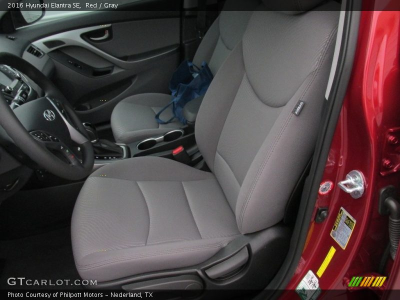 Red / Gray 2016 Hyundai Elantra SE