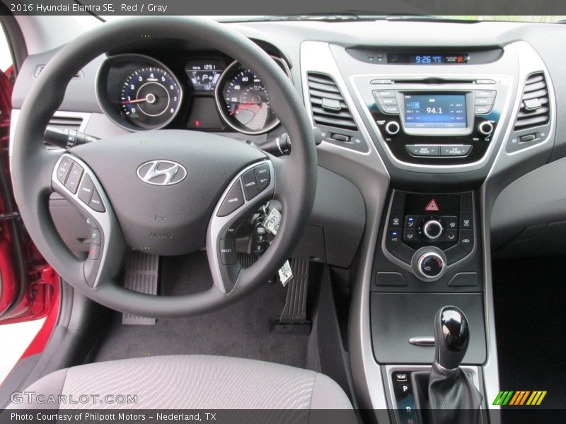 Red / Gray 2016 Hyundai Elantra SE