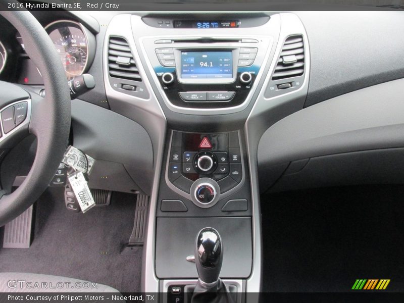 Red / Gray 2016 Hyundai Elantra SE