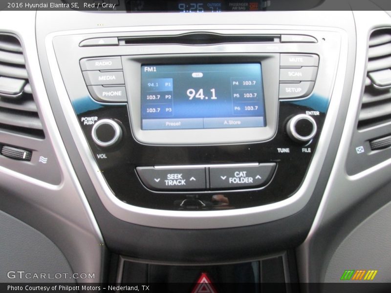 Red / Gray 2016 Hyundai Elantra SE