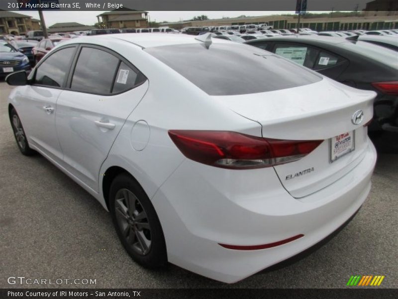 White / Beige 2017 Hyundai Elantra SE