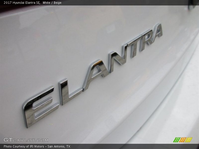 White / Beige 2017 Hyundai Elantra SE