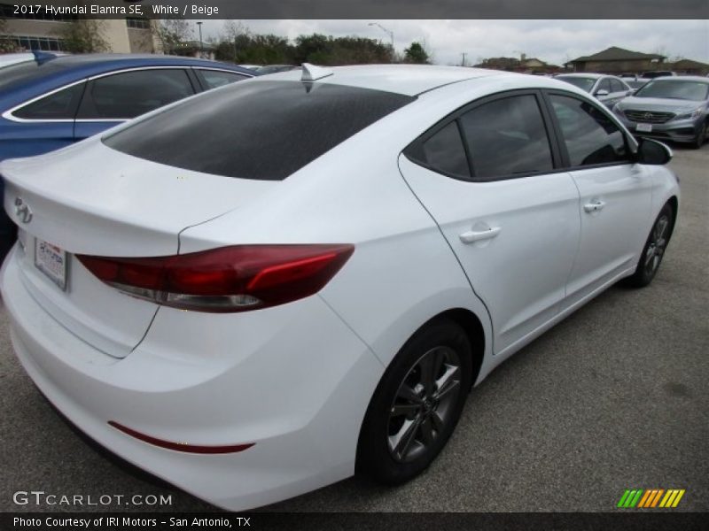 White / Beige 2017 Hyundai Elantra SE