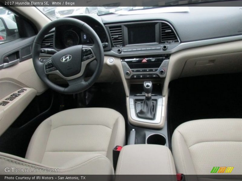 White / Beige 2017 Hyundai Elantra SE