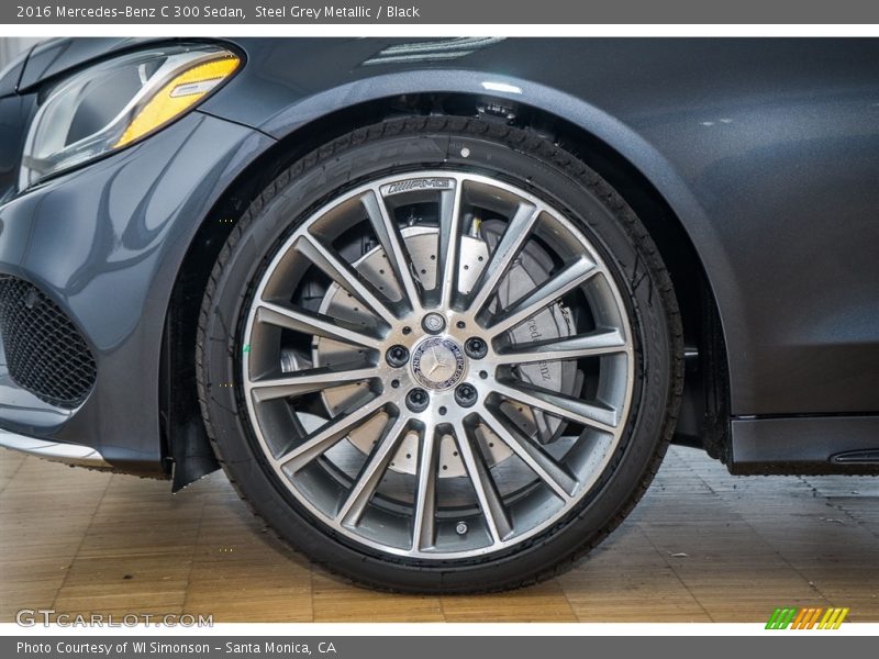 Steel Grey Metallic / Black 2016 Mercedes-Benz C 300 Sedan