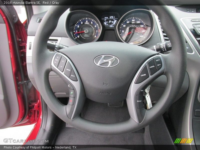 Red / Gray 2016 Hyundai Elantra SE