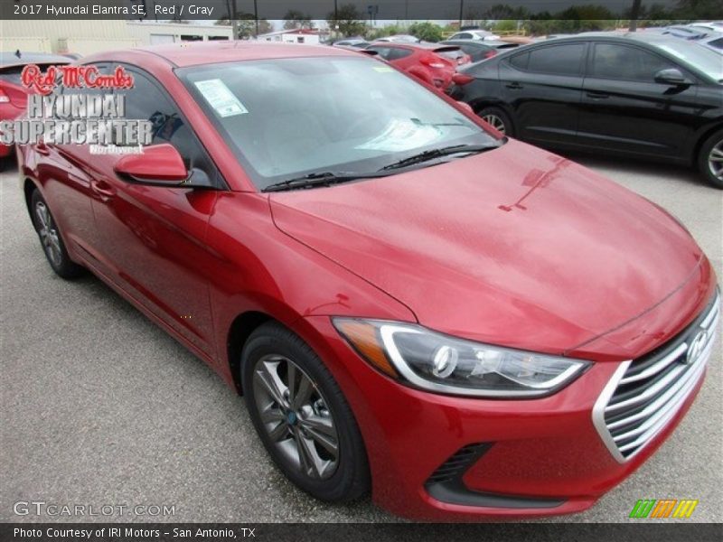 Red / Gray 2017 Hyundai Elantra SE